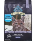 Blue Buffalo Wilderness Natural Adult Dry Cat Food, High-Protein and Grain-Free Diet, Supports Healthy Muscle Development and a Healthy Immune System, Chicken, 12-lb. Bag
