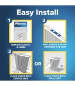 Filtrete 20x25x1 Air Filter MERV 5, 6-Pack AC Furnace HVAC Filters for Home, MPR 300 Basic Dust Defense, Pleated Electrostatic Removes Lint & Dust (Actual Size 19.69x24.69x0.81 in) - Image 2