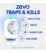 Zevo Flying Insect Trap Official Refill Cartridges - Fits Both Zevo Trap & MAX Indoor Fly Trap - Authentic Trap+Lock Technology to Catch Gnats, House & Fruit Flies (4 Official Refill Cartridges) - Image 2