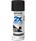 Rust-Oleum 331182 Painter's Touch 2X Ultra Cover Spray Paint, 12 oz, Ultra Matte Black