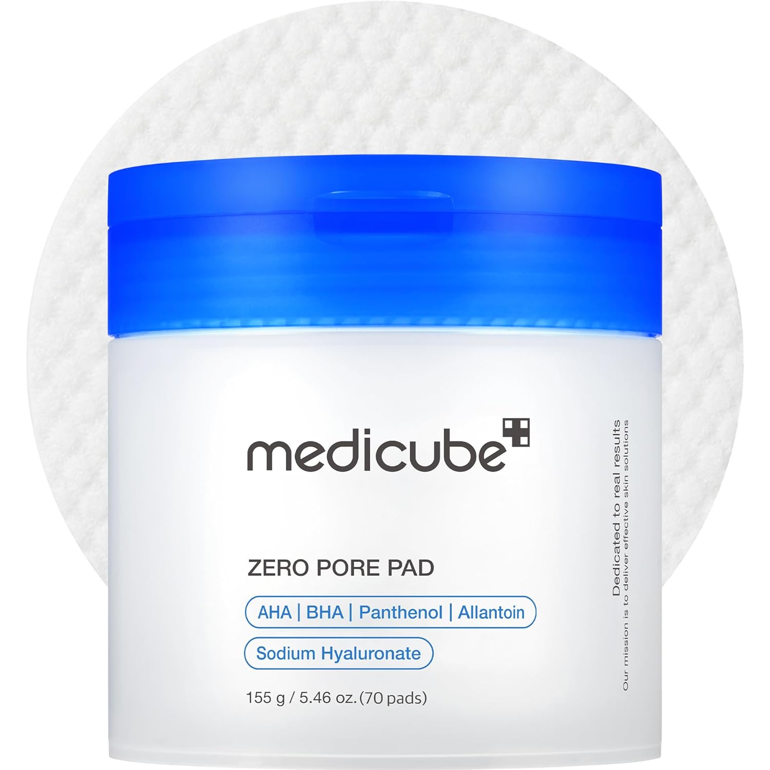 medicube medicube Toner Pads Zero Pore Pad 2.0 | Dual-Textured Facial Pad for Exfoliation and Pore Care with 4.5% AHA Lactic Acid, 0.45% BHA Salicylic Acid | Ideal for All, Korean Skin Care, 70 Pads (1 Pack) - Image 1