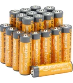 Amazon Basics 20-Pack AA Alkaline Batteries, 1.5 Volt, 10-Year Leak-Free Shelf Life, for Everyday and Household Devices