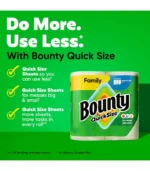 Bounty Quick Size Paper Towels, White, 8 Family Rolls - Image 2