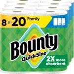 Bounty Quick Size Paper Towels, White, 8 Family Rolls