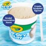 Crayola Air Dry Clay (5lbs), Teacher Supplies, Natural White Modeling Clay for Kids, Sculpting Material, Bulk Craft Supplies for Art ClassroomsAbout this item CRAYOLA AIR DRY CLAY: Includes 5 pounds of Crayola Sculpting Clay in a re-sealable bucket. BULK TEACHER SUPPLIES: Stock up on teacher classroom must haves, including Crayola bulk packs of crayons, markers, and more. Great for kindergarten, preschool, elementary school, art rooms, and group projects. DIY CLAY PROJECTS: Crayola Air Dry Clay lets you use traditional clay sculpting techniques such as coil, slab, pinch, and score-and-weld. Add water to make the clay softer for ease of use! HANDS ON LEARNING: Perfect for classrooms and group activities, this 5lb bucket of bulk clay is a great resource for teachers looking to facilitate hands-on learning. USE WITH PAINT: Crayola Project Paints & Acrylic Paints work well for adding details to your air dry clay creations. EASY CLEAN-UP: Resealable plastic bucket of Air Dry Clay is a snap to clean up. LONG LASTING: Store unused clay in an airtight container to keep it fresh and ready to reuse. - Image 3