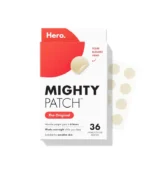 Mighty Patch Original Patch from Hero Cosmetics - #1 Hydrocolloid Acne Pimple Patches for Face, Shrinking Zits & Whiteheads in 1 Use, Nighttime Spot Pimple Stickers for Face, 36 Count