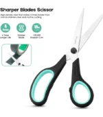 iBayam 3-Pack 8" Heavy Duty Scissors with Ultra Sharp Blades and Comfort Grip Handles - For Office, Home, School, Sewing, and Crafts - Image 2