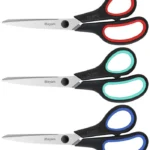 iBayam 3-Pack 8" Heavy Duty Scissors with Ultra Sharp Blades and Comfort Grip Handles - For Office, Home, School, Sewing, and Crafts