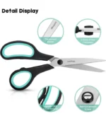 iBayam 3-Pack 8" Heavy Duty Scissors with Ultra Sharp Blades and Comfort Grip Handles - For Office, Home, School, Sewing, and Crafts - Image 3