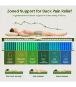 BedStory Firm 13 Inch Mattress Queen, Luxury Hybrid Mattress for Back Pain Relief with Zoned Lumbar Support, Hotel Collection Deep Sleep Mattresses, 365 Nights Trial, 10-Year Warranty - Image 3