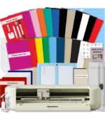Cricut Explore 5 Essential Bundle + Rainbow Sampler - for Vinyl, HTV, Stickers, Cards & Custom Decals - Includes Smart Vinyl, Smart Iron-On, Printable Vinyl, Cardstock & 100+ Project eBook