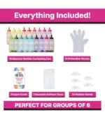 Tulip One Step Tie Dye Kit: Tie Dye Party Supplies, 18 bottles - Image 2