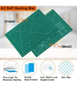 anezus Self Healing Sewing Mat, 12inch x 18inch Rotary Cutting Mat Double Sided 5-Ply Craft Cutting Board for Sewing Crafts Hobby Fabric Precision Scrapbooking Project - Image 2